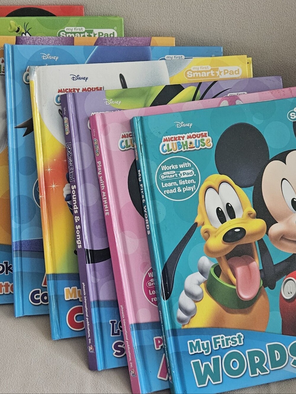 8 Interactive Board  Disney Jr. Books. Works with A Smart Pad -Not Included.